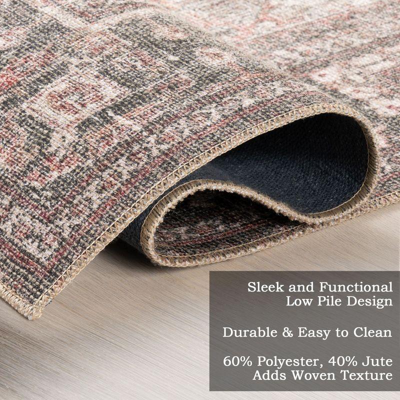 Nuloom Hillstone Collection Maybelle Traditional Vintage Medallion Area Rug, 7' 10" x 10', Grey