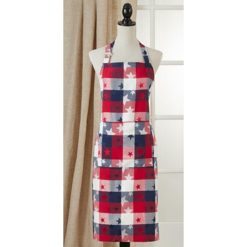 Saro Lifestyle Americana Checkered Apron, 24"x36", Multi