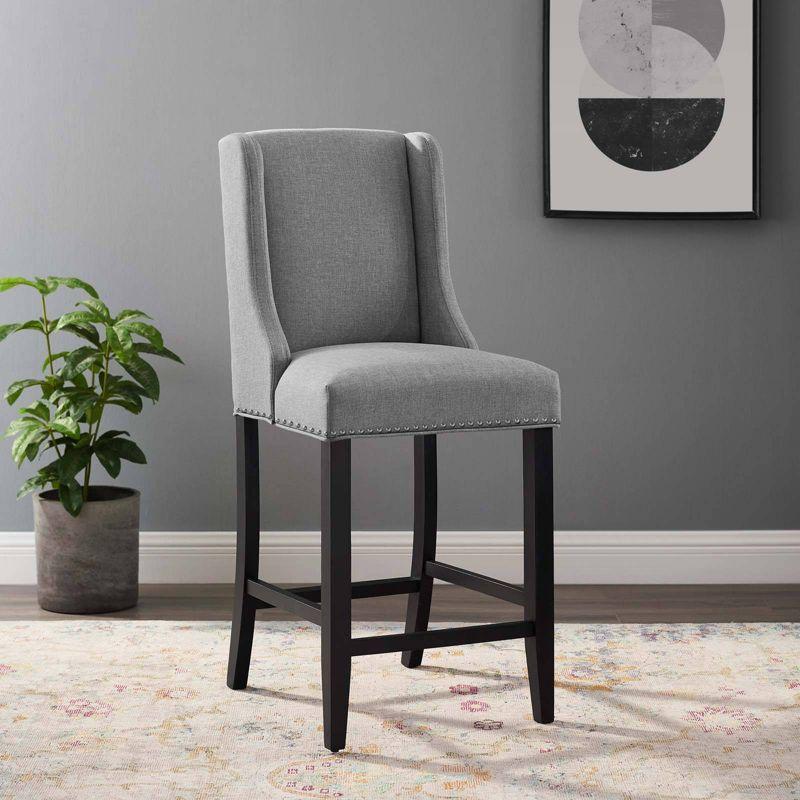 Modway Baron Upholstered Fabric Bar Stool