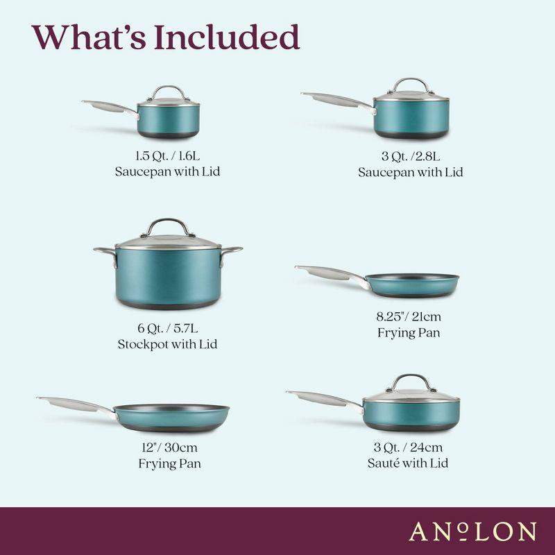 Anolon Achieve 10pc Hard Anodized Nonstick Cookware Set