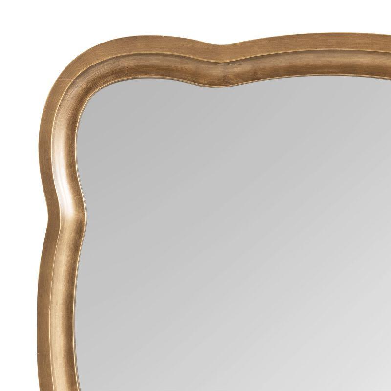 Kate and Laurel Hatherleigh Scalloped MDF Scallop Mirror, 24x38, Gold