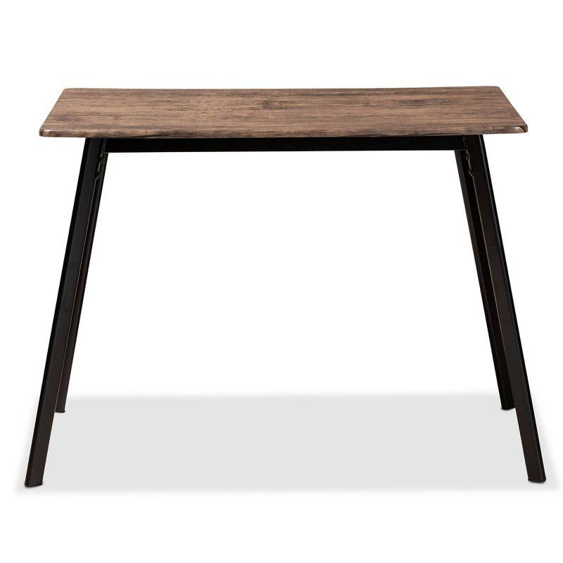 Calder Mid-Century Modern Walnut Brown Wood Dining Table