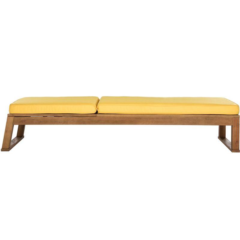 Solano Sunlounger - Outdoor - PAT7024 - Natural/Yellow -Safavieh