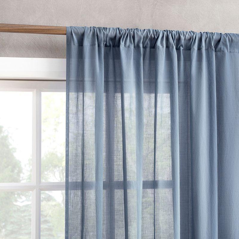 Wayfair Basics® 100% Cotton Sheer Rod Pocket Curtain Panel & Reviews | Wayfair