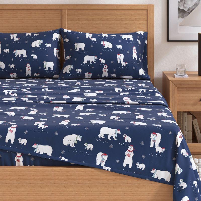 100% Turkish Cotton Holiday Printed Flannel Sheet Set