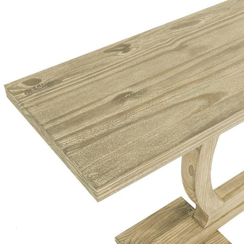 Boraam Zen Rectangular Console Table Barnwood Sandblast Finish