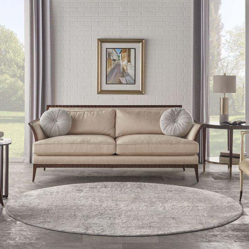 Nourison Rustic Textures Modern Indoor Area Rug Grey/Beige 5'3" x round