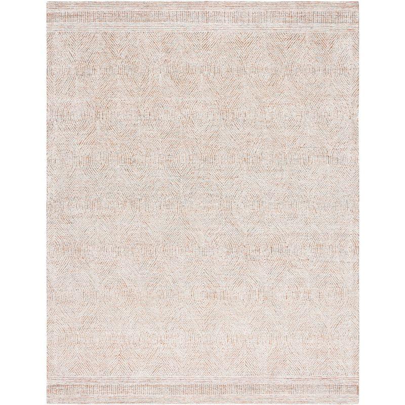 Abstract ABT340 Handmade Indoor Area Rug - Ivory/Rust - 12'x18' - Safavieh