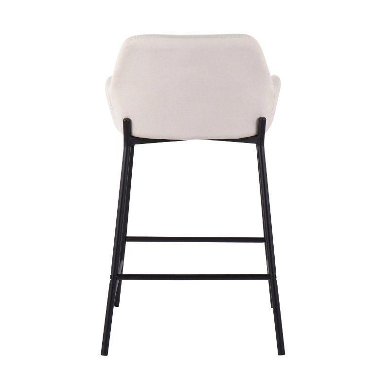 Set of 2 Daniella Metal/Polyester Counter Height Barstools - LumiSource