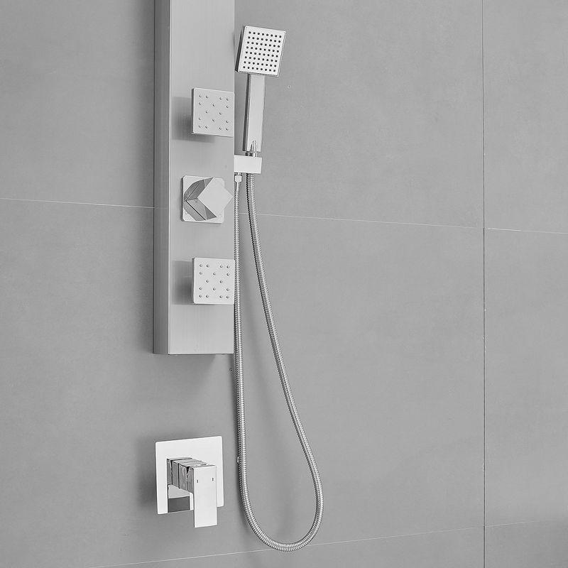 BWE 2-Shower Tower Shower Panel System with Adjustable Rain Shower Head and Handheld Shower Rod