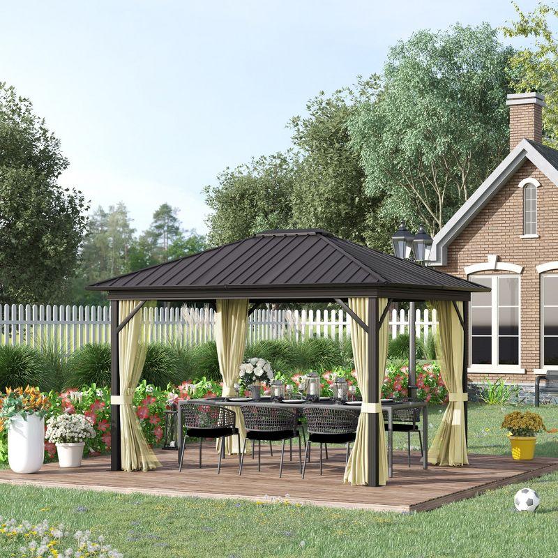 11.9 Ft. W x 9.8 Ft. D Metal Patio Gazebo