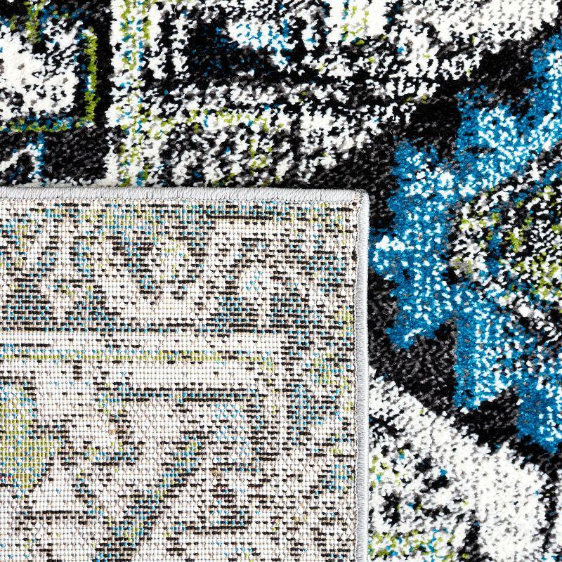 Vintage Hamadan VTH211 Power Loomed Indoor Area Rug - Dark Grey/Ivory - 4'x6' - Safavieh