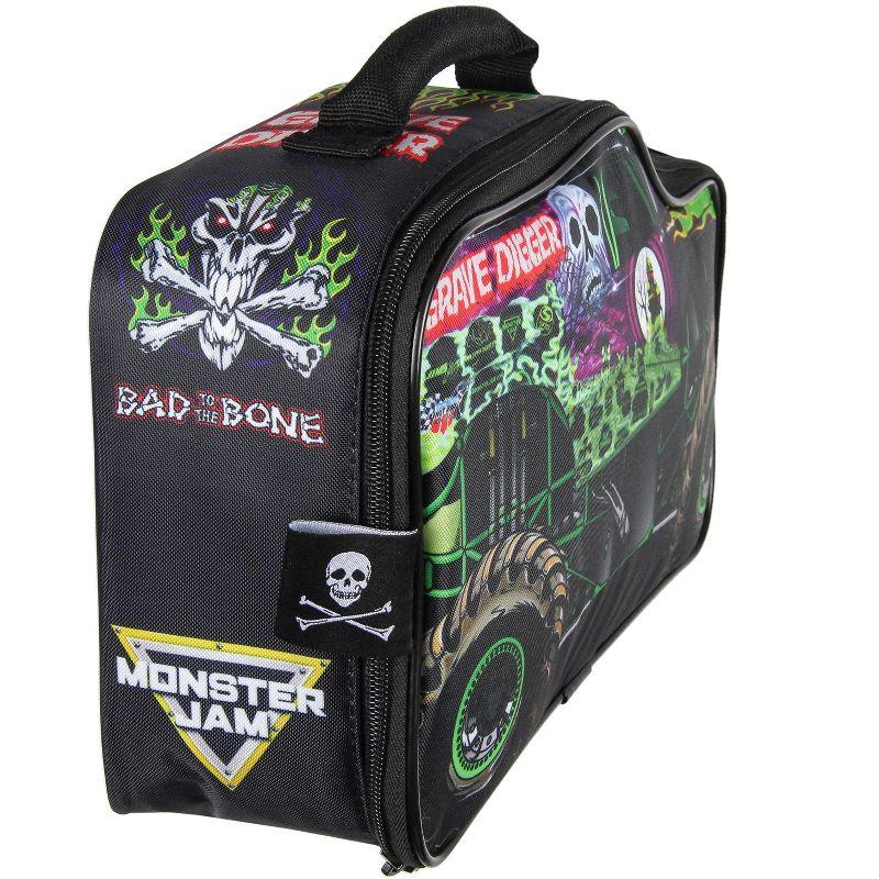 Monster Jam Lunch Box Grave Digger Truck Shaped Insulated Big Lunch Bag for Work Travel