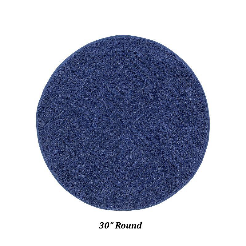 Better Trends Trier 100% Cotton Tufted Non-Skid Backing Bath Rug 30" x 30" Round - Blue