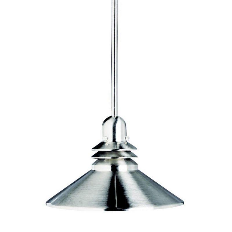 Brushed Nickel 11" Mini Pendant Light with Cone Shade