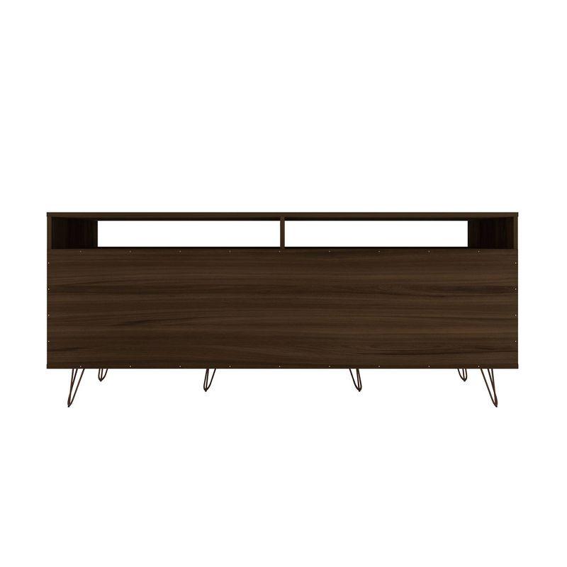 Rockefeller TV Stand for TVs up to 60" with Storage, Cable Management Brown - Manhattan Comfort