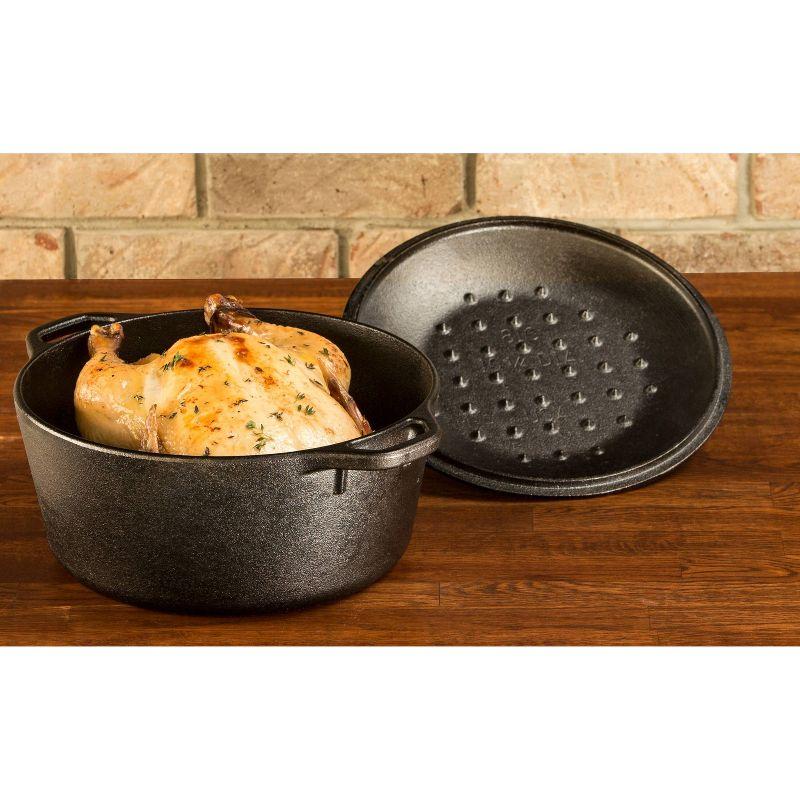 Lodge 5-Quart Black Cast Iron Dutch Oven