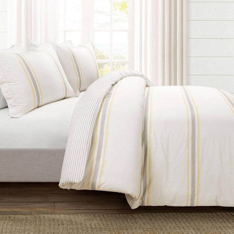 Standard Cotton 460 TC Reversible 3 Piece Duvet Cover Set