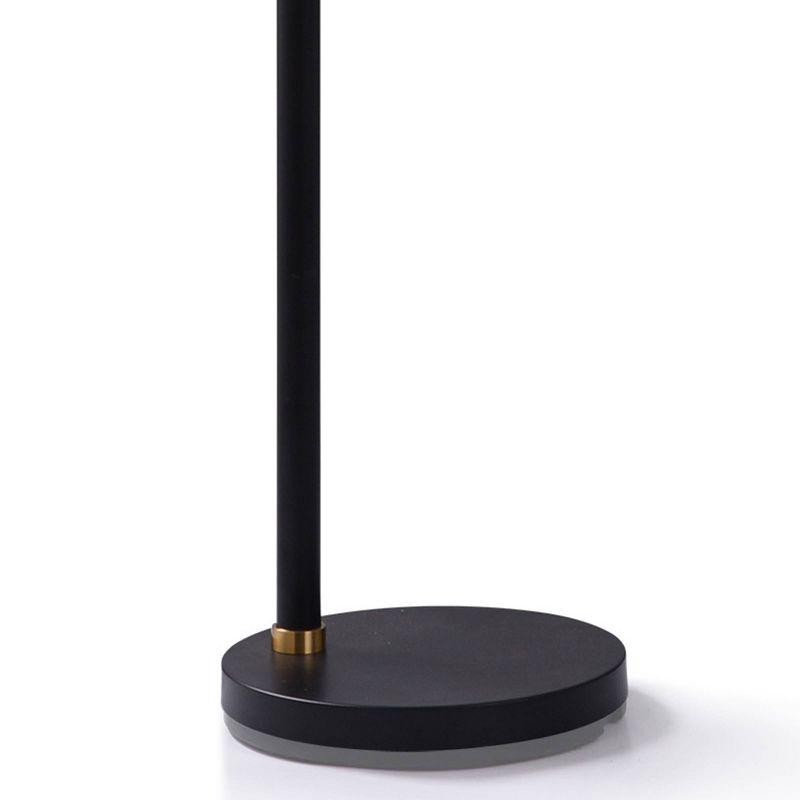 Dudley Floor Lamp Black and Brass Metal Accents - StyleCraft