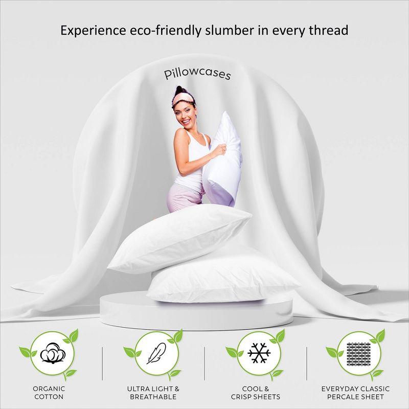 Organic Cotton Percale Pillowcase Set - Purity Home