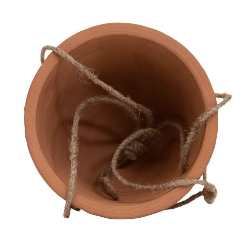 Hanging Terracotta Terracotta & Jute Planter - Foreside Home & Garden