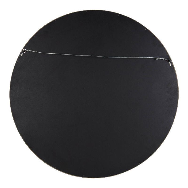 30" Hutton Round Wall Mirror Gray - Kate & Laurel All Things Decor
