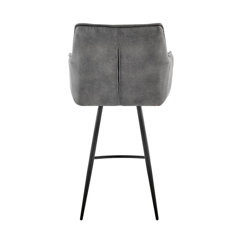 30" Verona Bar Stool with Fabric Finish, Metal Frame & Foam Cushion - Armen Living