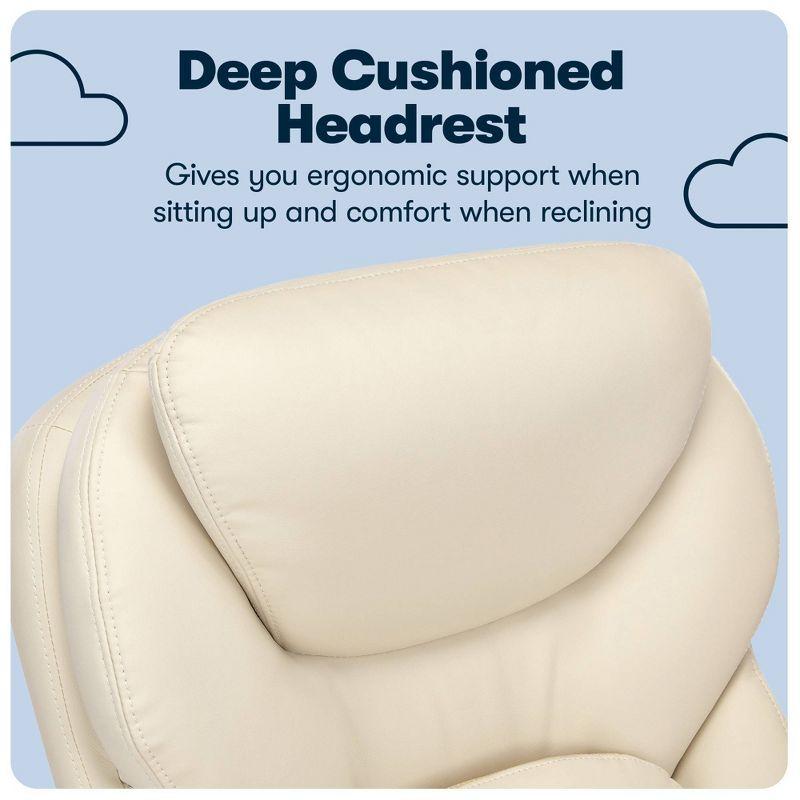 Work Executive Office Chair Ivory - Serta : Ergonomic Pneumatic Height Adjustment, Lumbar Support