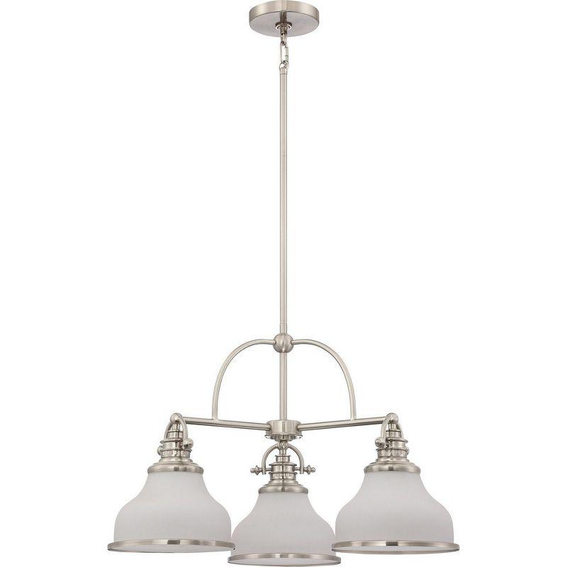 Quoizel Lighting Grant 3 - Light Chandelier in  Brushed Nickel