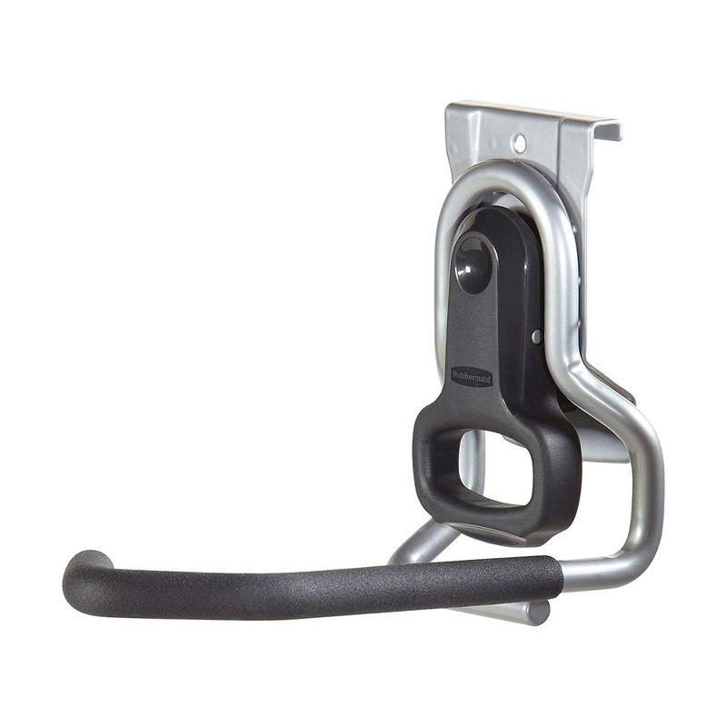 Heavy Duty Black and Silver Vertical Bike Rack Wall Mount