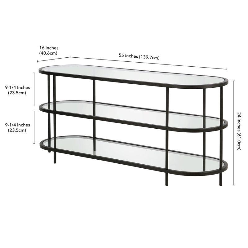 Black Bronze Oval TV Stand - Henn&Hart