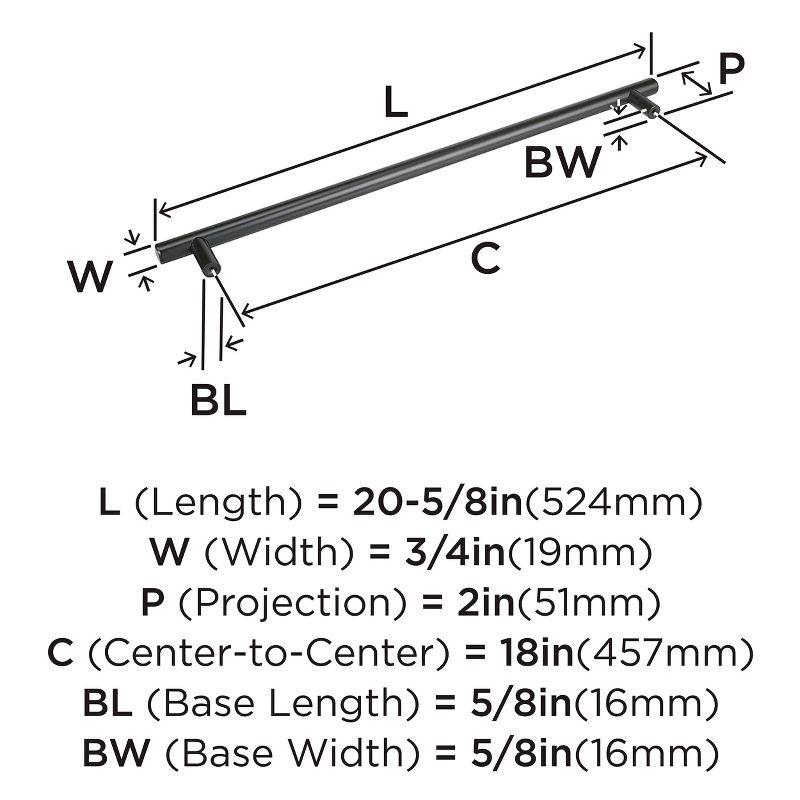 Amerock Bar Pulls 18 inch (457mm) Center-to-Center Appliance Pull