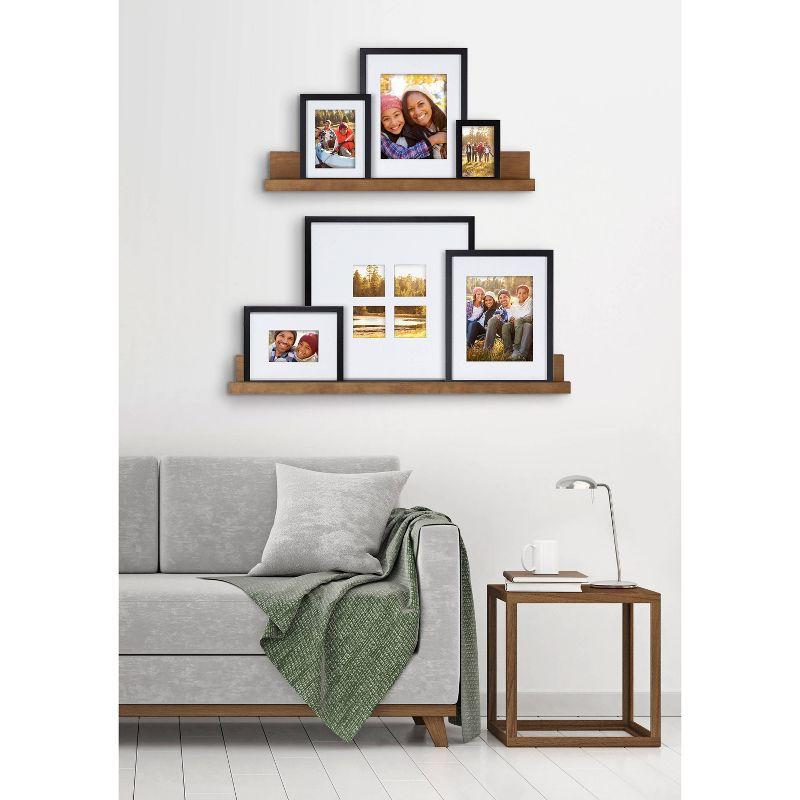 Multicolor Classic Manufactured Wood Wall Shelves & Frame Set