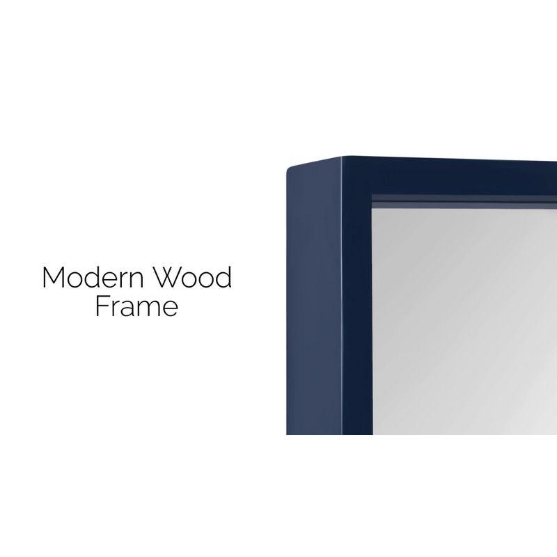 Travis Rectangular Gold Wood Framed Wall Mirror