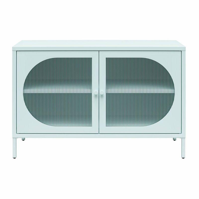 Luna 25.2'' Tall Accent Cabinet with Fluted Glass