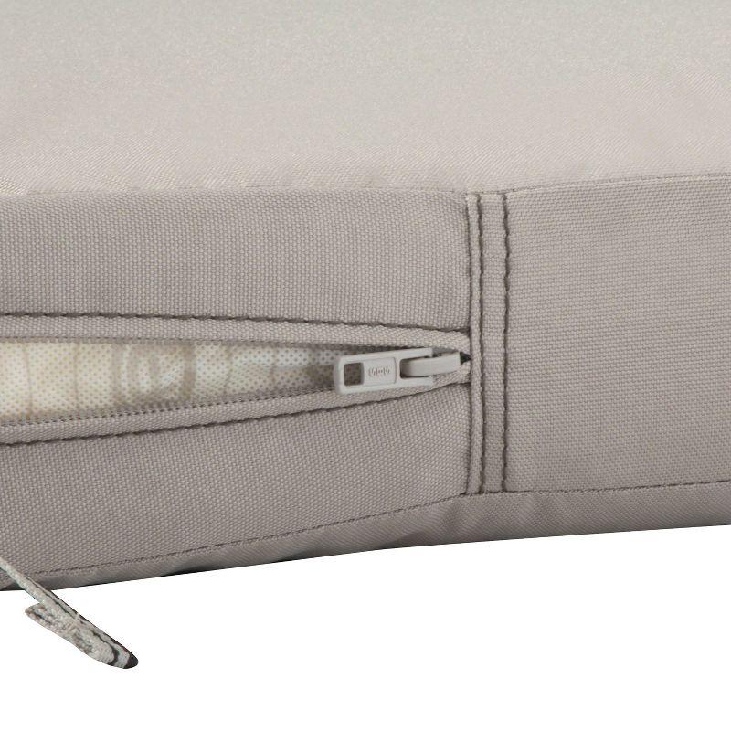 19" x 19" x 3" Ravenna Water-Resistant Patio Seat Cushion Mushroom - Classic Accessories