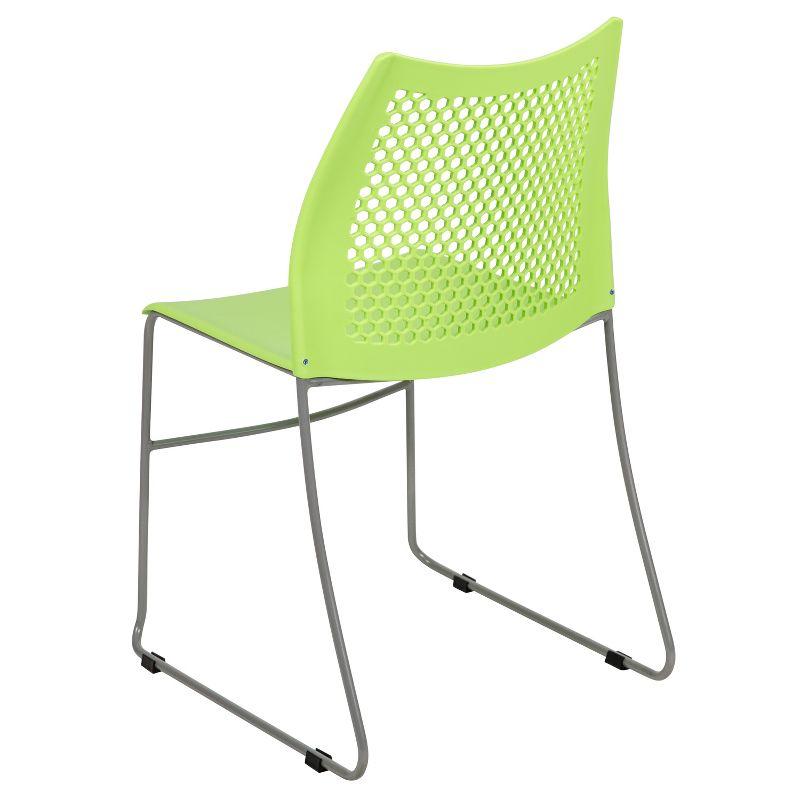 Antonia 661 lb. Capacity Stack Chair with Air-Vent Back and Powder Coated Sled Base