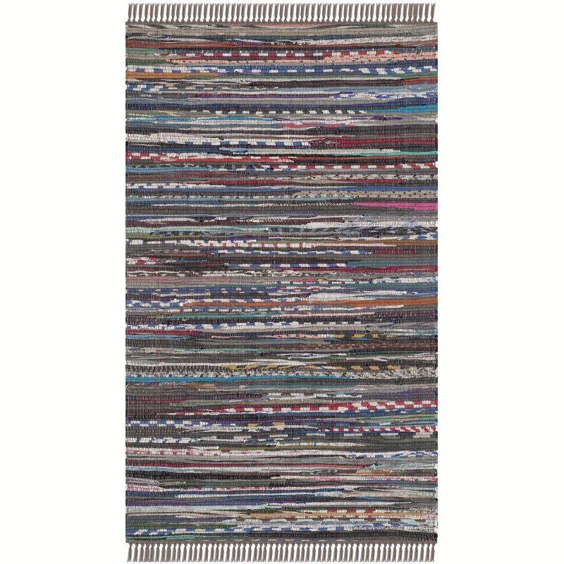 Rag Rug RAR121 Hand Woven Indoor Accent Rug - Rust/Multi - 2'3"x5' - Safavieh.