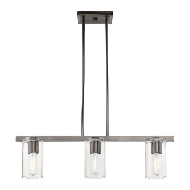 Livex Lighting Clarion 3 - Light Chandelier in  Black Chrome