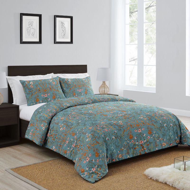 Twill Floral Duvet Cover Set