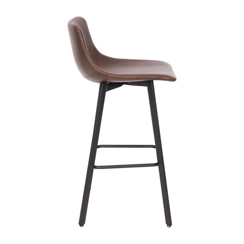 Taylor & Logan Brandy Upholstered Counter Stool with Metal Frame (Set of 2)