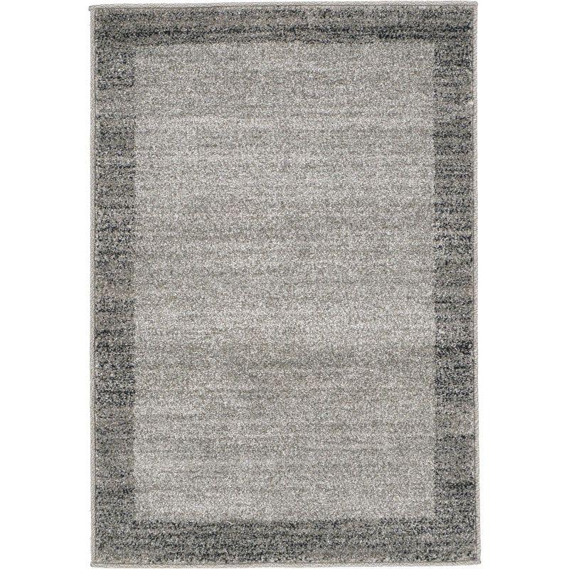 Light Gray Tufted Synthetic 9' x 12' Easy Care Rug