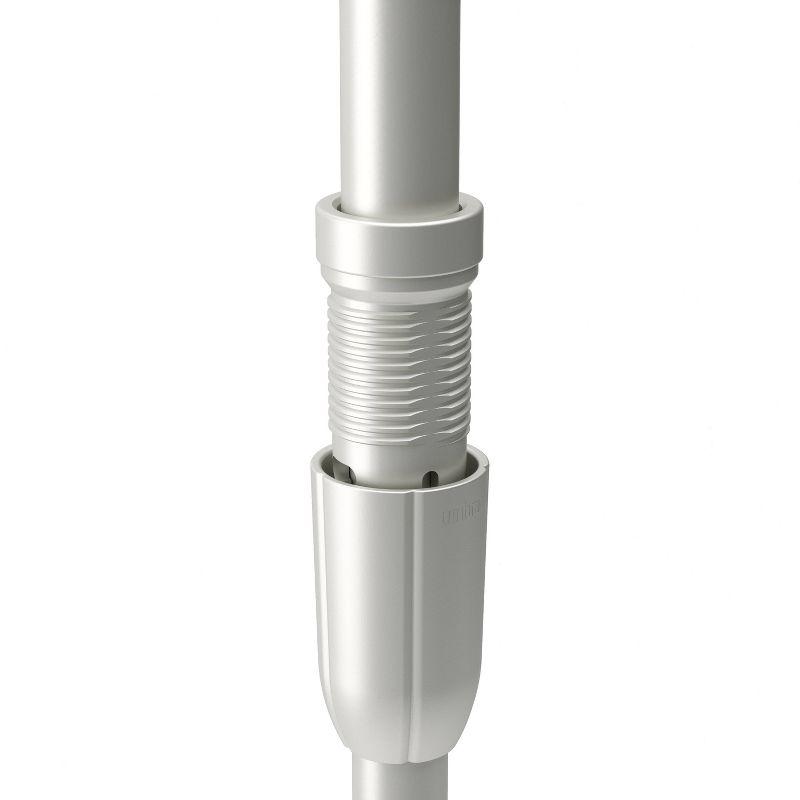 36"-66" Umbra Anywhere Curtain Rod Nickel Finish: Adjustable Tension Rod, Metal, Smooth Surface, Silver