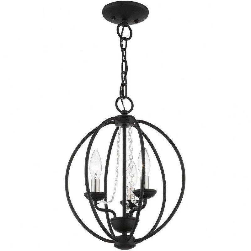 Livex Lighting Arabella 3 - Light Chandelier in  Black/Brushed Nickel