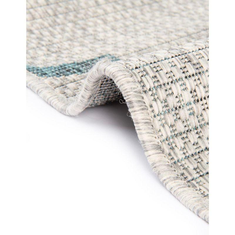 Unique Loom 4' 1 x 6' 1 Rectangle Indoor/Outdoor Trellis Gray Area Rug