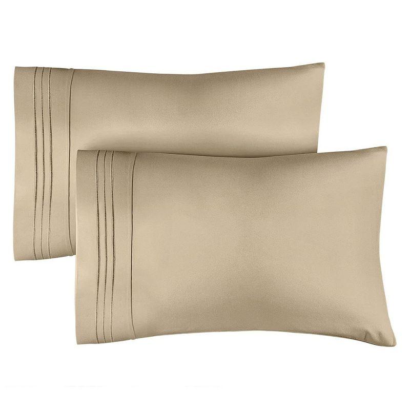 CGK Linens Hotel Quality Microfiber Pillowcase Covers (Set of 2)