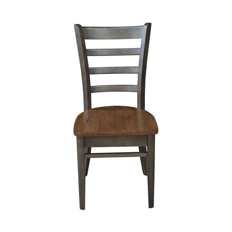 Emily High Ladderback Black Wood Side Chair