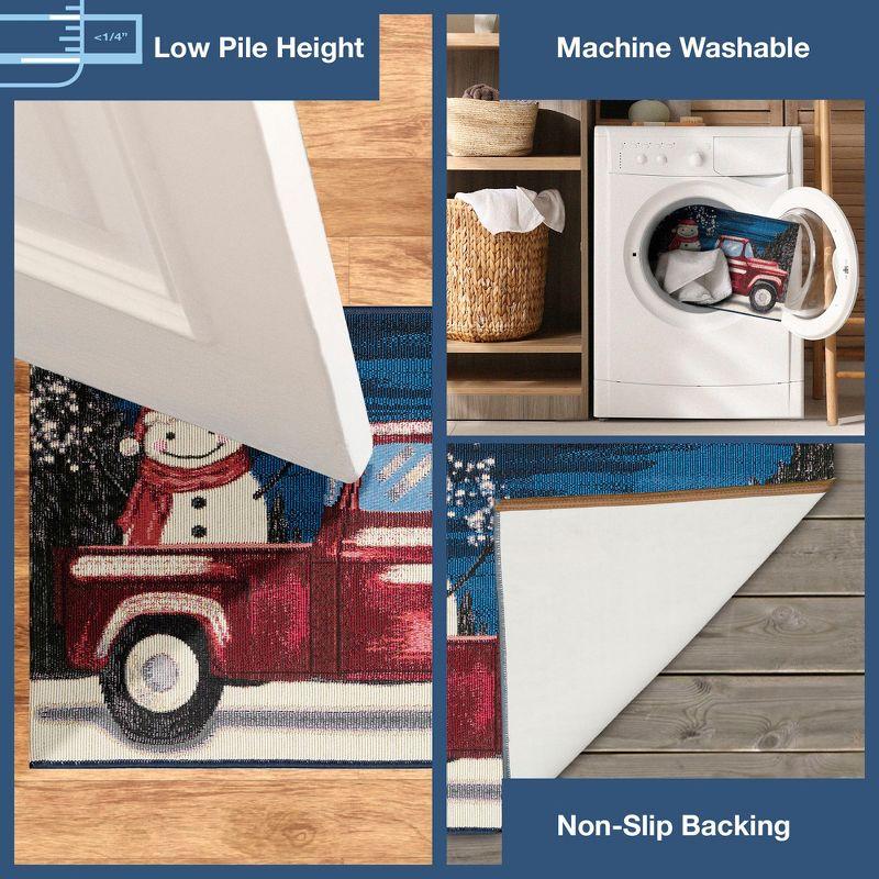 Liora Manne Esencia Truck Load Of Cheer Indoor/Outdoor Mat Midnight 2' x 2'10"