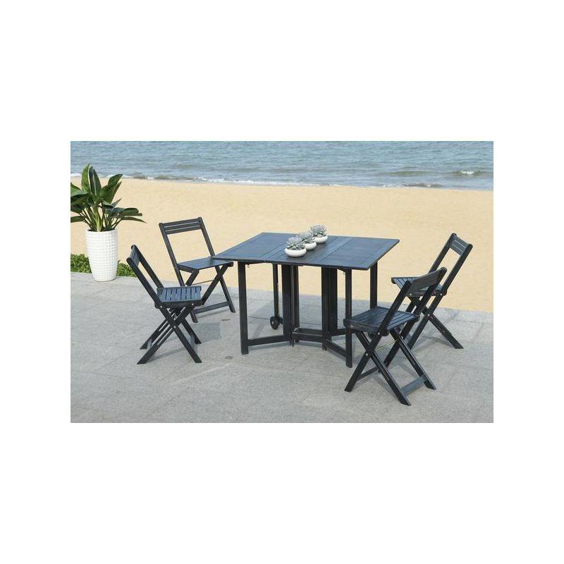Arvin Table And 4 Chairs - Outdoor - PAT7001 - Black - Safavieh
