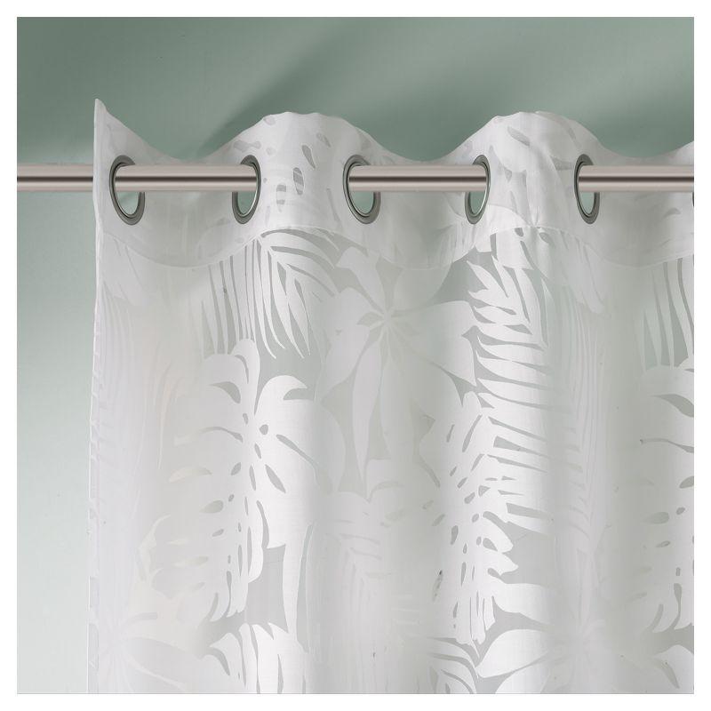 Madison Park Leilani Palm Leaf Burnout Single Window Sheer